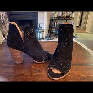 Lucky Brand black suede booties.  Super cute!